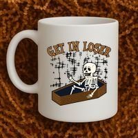 Get In Loser Funny Skeleton Halloween Coffee Mug thumb 2