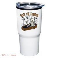 Get In Loser Funny Skeleton Halloween Tumbler thumb 0