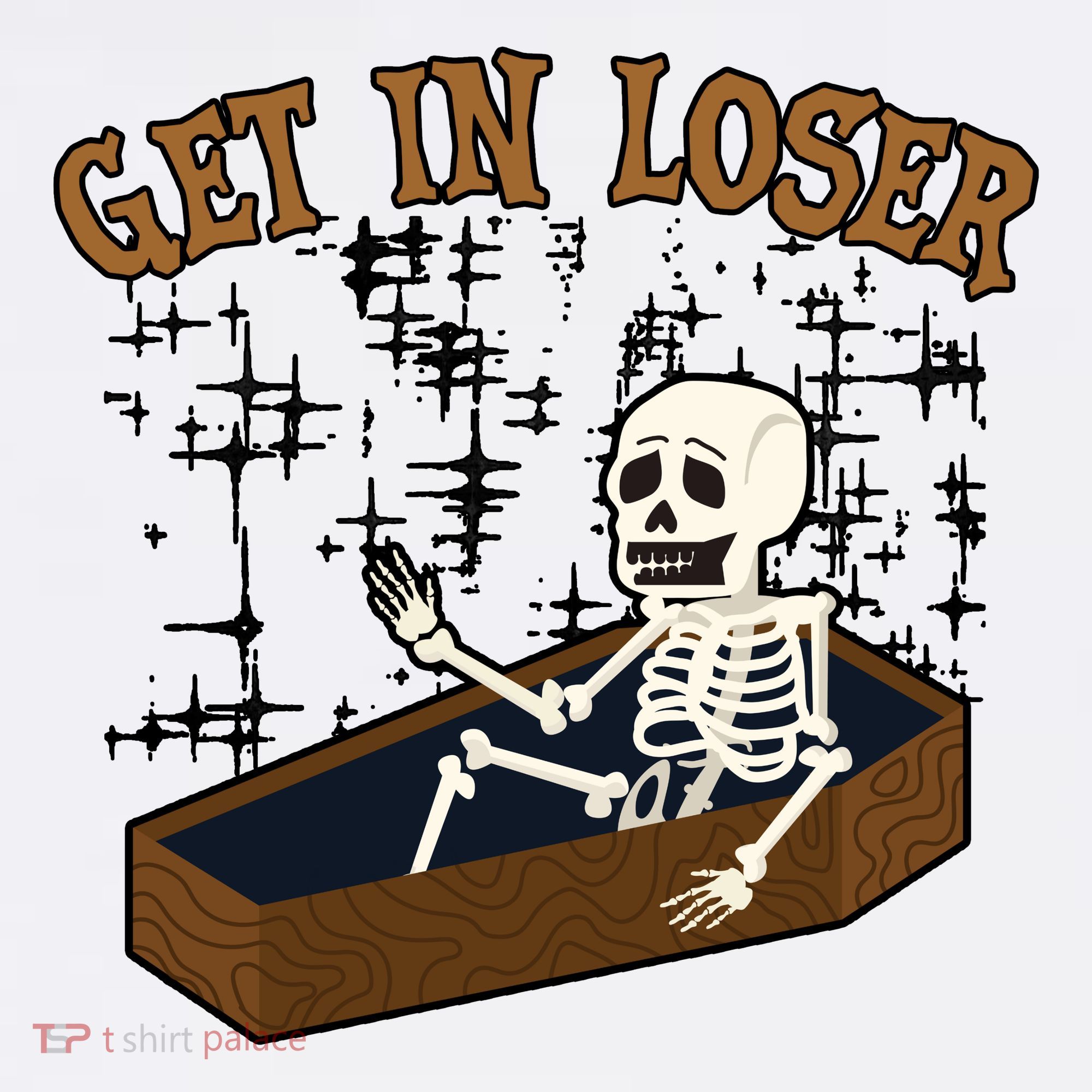 Get In Loser Funny Skeleton Halloween Ornament