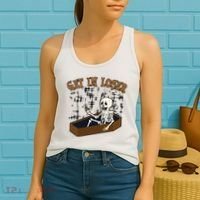 Get In Loser Funny Skeleton Halloween Women's Tank Top thumb 2