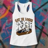 Get In Loser Funny Skeleton Halloween Women's Tank Top thumb 3
