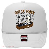 Get In Loser Funny Skeleton Halloween Hat thumb 0
