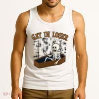 Get In Loser Funny Skeleton Halloween Tank Top thumb 3
