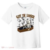Get In Loser Funny Skeleton Halloween Toddler T-Shirt thumb 0