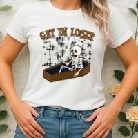 Get In Loser Funny Skeleton Halloween Women's T-Shirt thumb 2