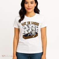 Get In Loser Funny Skeleton Halloween Women's T-Shirt thumb 4