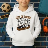 Get In Loser Funny Skeleton Halloween Kids Hoodie thumb 2
