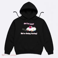 Get In Loser Were Going Caring Funny Bear Hoodie thumb 0