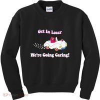 Get In Loser Were Going Caring Funny Bear Kids Sweatshirt thumb 0