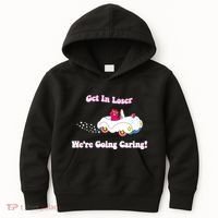 Get In Loser Were Going Caring Funny Bear Kids Hoodie thumb 0