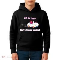 Get In Loser Were Going Caring Funny Bear Kids Hoodie thumb 4
