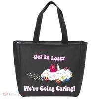 Get In Loser Were Going Caring Funny Bear Tote Bag thumb 0