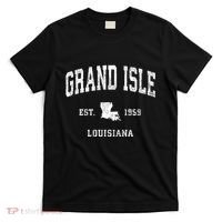 Grand Isle Louisiana La Vintage Athletic T-Shirt thumb 0