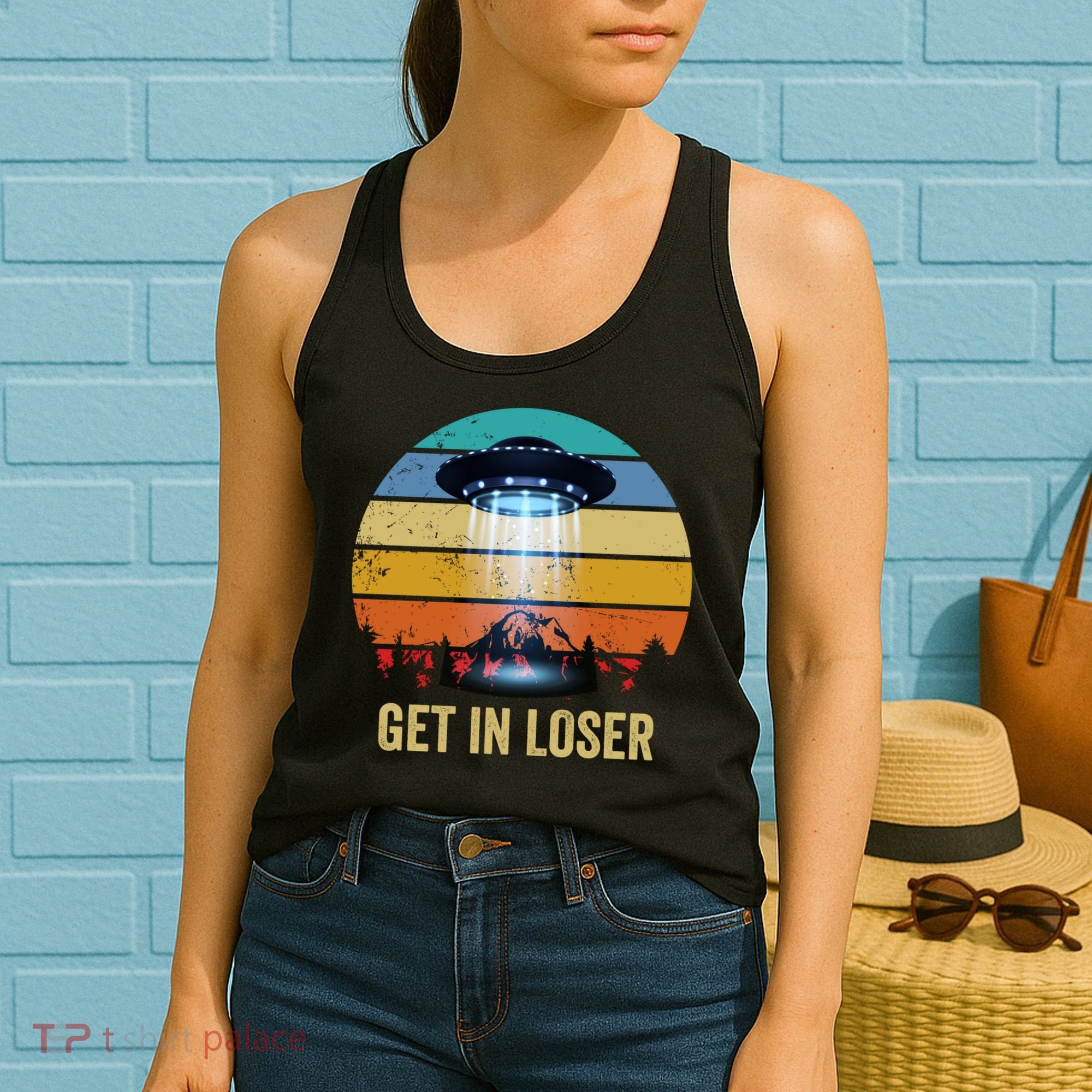 Get In Loser Alien Bigfoot Plus Size Women's Tank Top