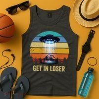 Get In Loser Alien Bigfoot Plus Size Tank Top thumb 4