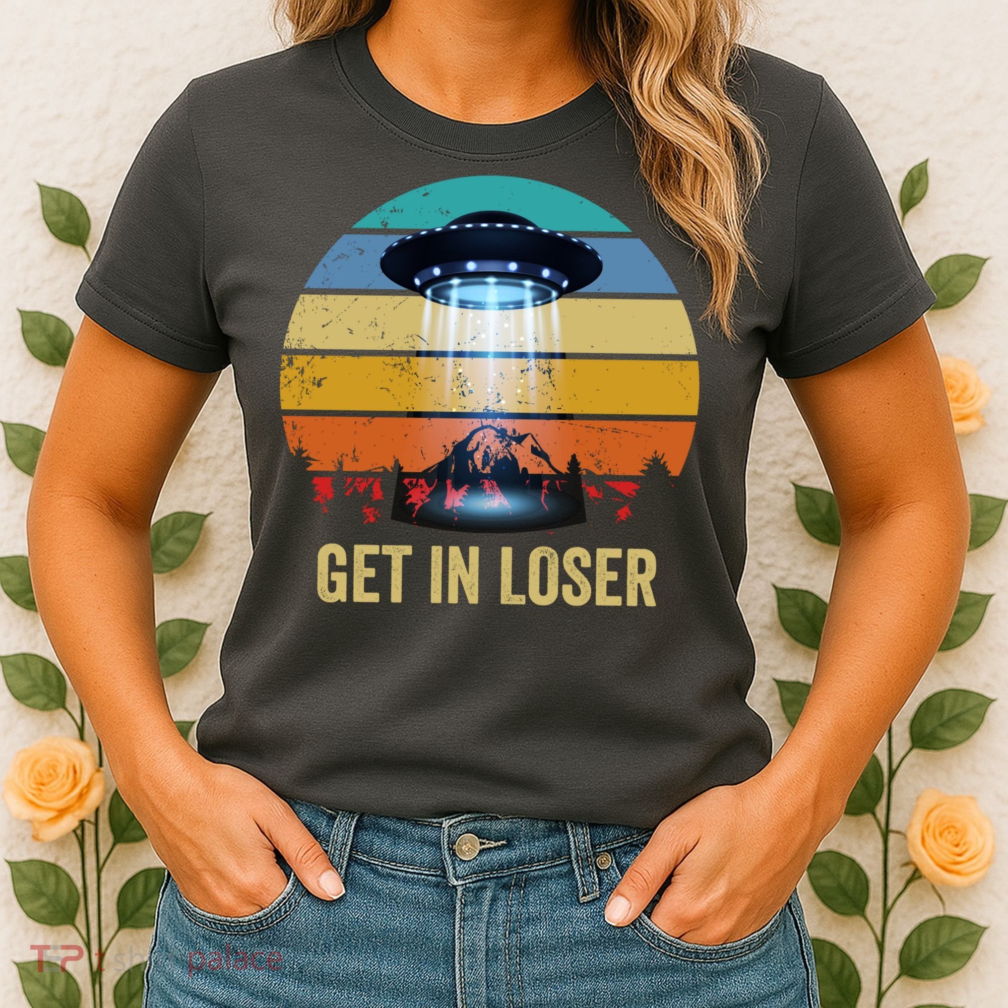 Get In Loser Alien Bigfoot Plus Size Women's T-Shirt