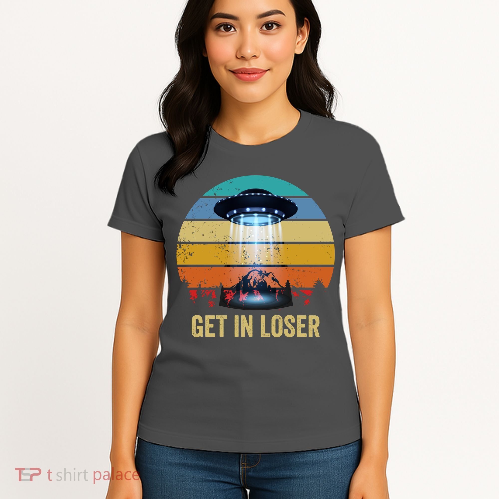 Get In Loser Alien Bigfoot Plus Size Women's T-Shirt