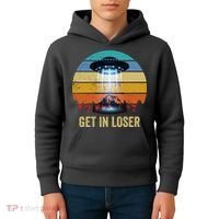 Get In Loser Alien Bigfoot Plus Size Kids Hoodie thumb 4