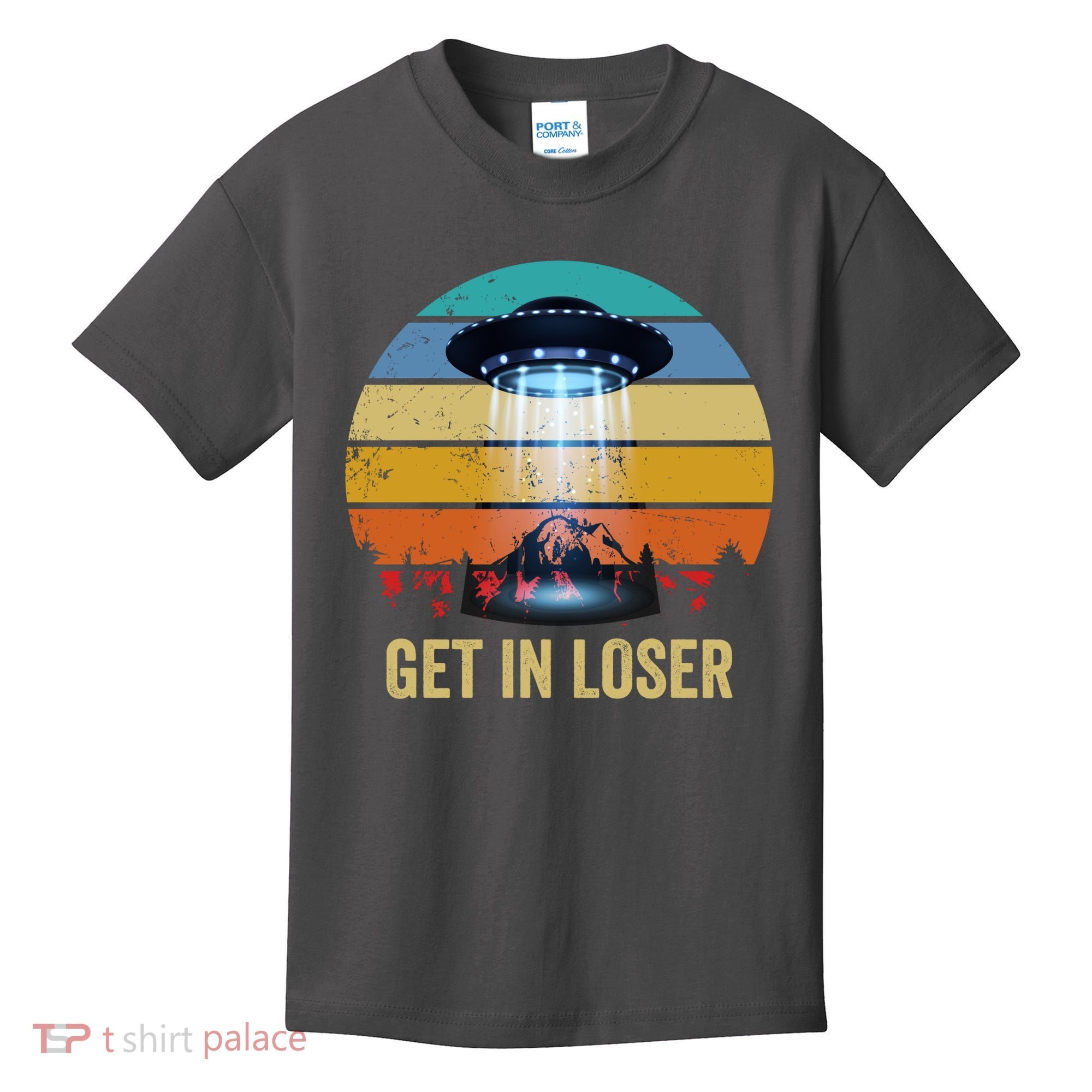 Get In Loser Alien Bigfoot Plus Size Kids T-Shirt