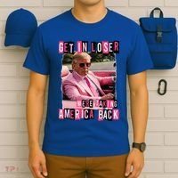 Get In Loser We Are Taking America Back Trump 2024 T-Shirt thumb 6