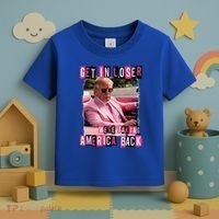 Get In Loser We Are Taking America Back Trump 2024 Toddler T-Shirt thumb 3