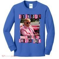 Get In Loser We Are Taking America Back Trump 2024 Kids Long Sleeve Shirt thumb 0