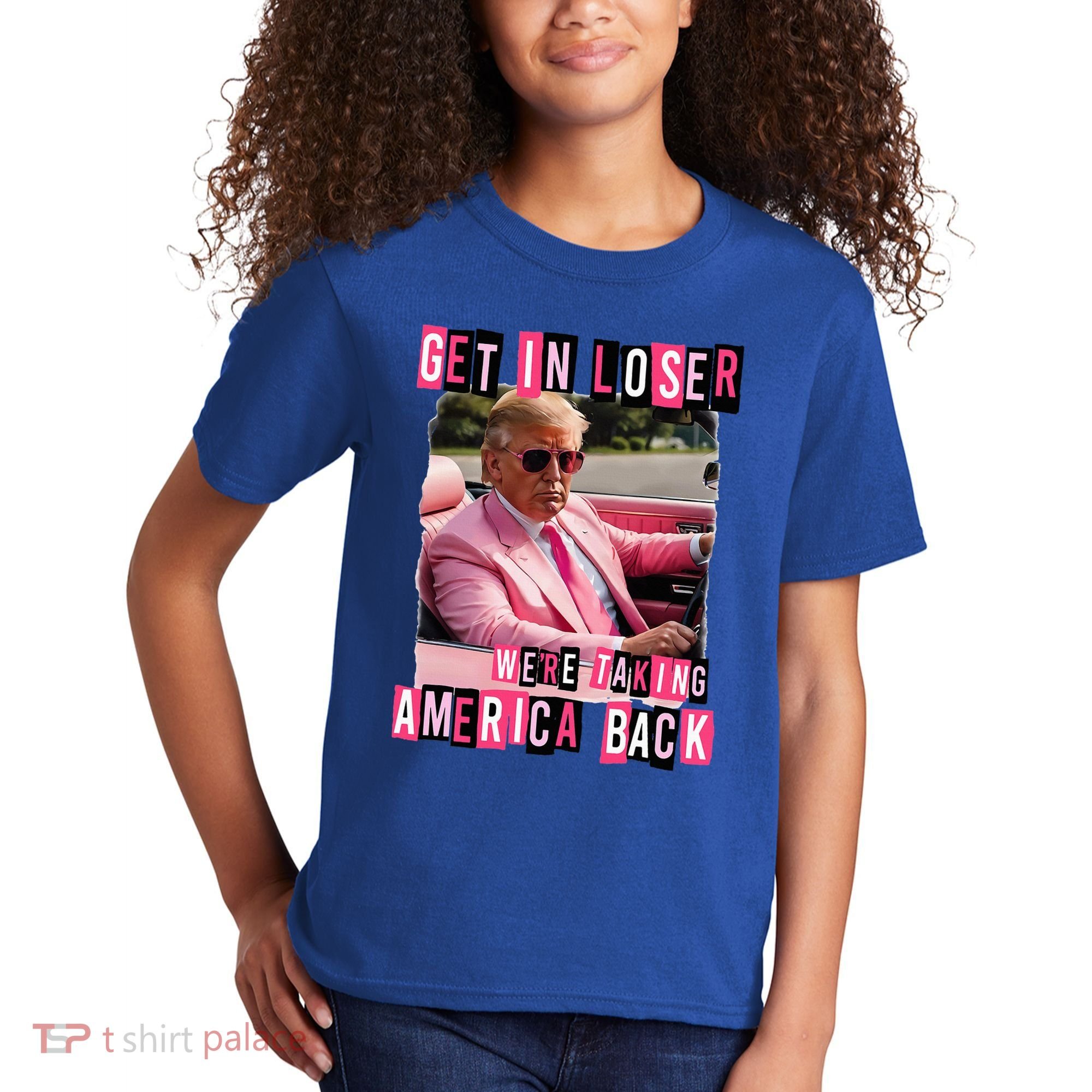 Get In Loser We Are Taking America Back Trump 2024 Kids T-Shirt