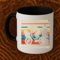 Get In Loser Trouble Aint Gonna Make Itself Funny Raccoon Gift Coffee Mug thumb 2