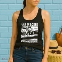 Get In Loser We're Going Slashing Horror Character Halloween Women's Tank Top thumb 2