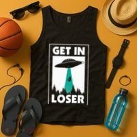 Get In Loser Alien Aliens Extraterrestrial Tank Top thumb 4