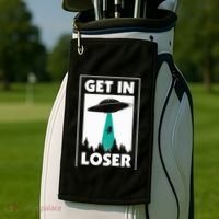 Get In Loser Alien Aliens Extraterrestrial Golf Towel thumb 2