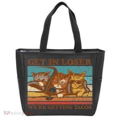 Get In Loser We're Getting Tacos Cats Tote Bag