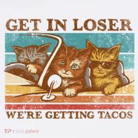 Get In Loser We're Getting Tacos Cats Apron thumb 3