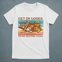 Get In Loser We're Getting Tacos Cats T-Shirt thumb 5