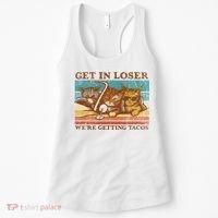 Get In Loser We're Getting Tacos Cats Women's Tank Top thumb 0