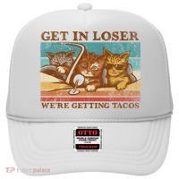Get In Loser We're Getting Tacos Cats Hat thumb 0