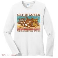 Get In Loser We're Getting Tacos Cats Women's Long Sleeve Shirt thumb 0