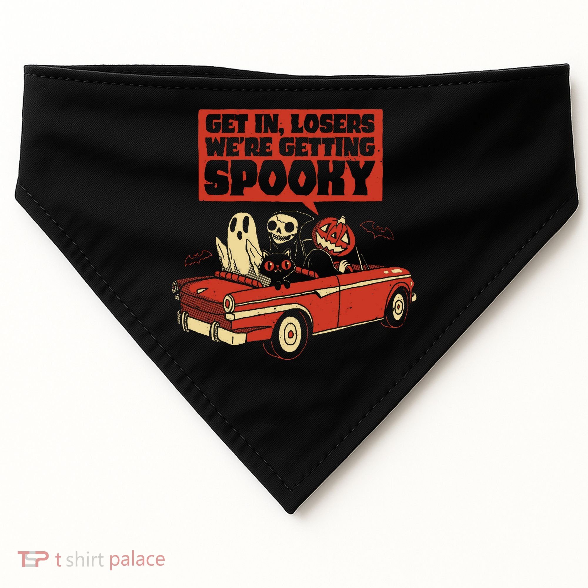 Get In Losers We're Getting Spooky Hallowen USA-Made Doggie Bandana