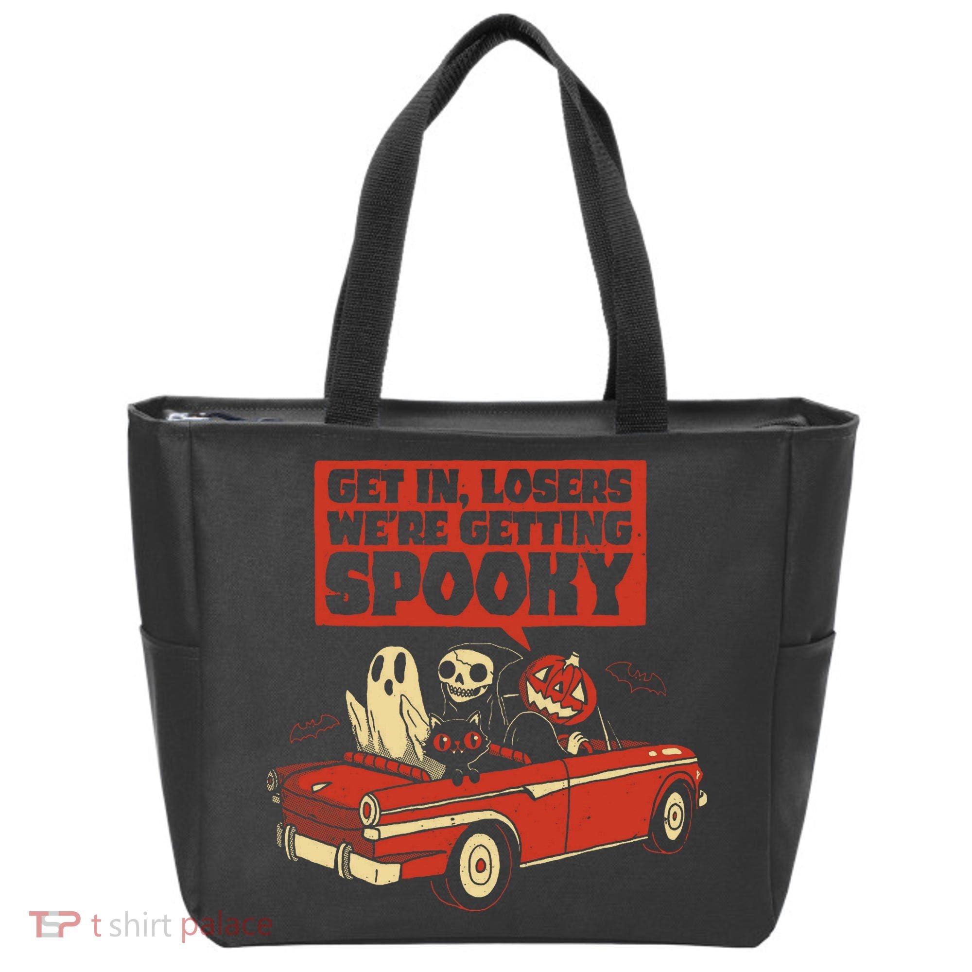 Get In Losers We're Getting Spooky Hallowen Tote Bag