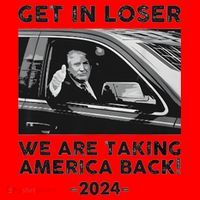 Get In Loser We Are Talking America Back Trump 2024 Santa Hat thumb 1