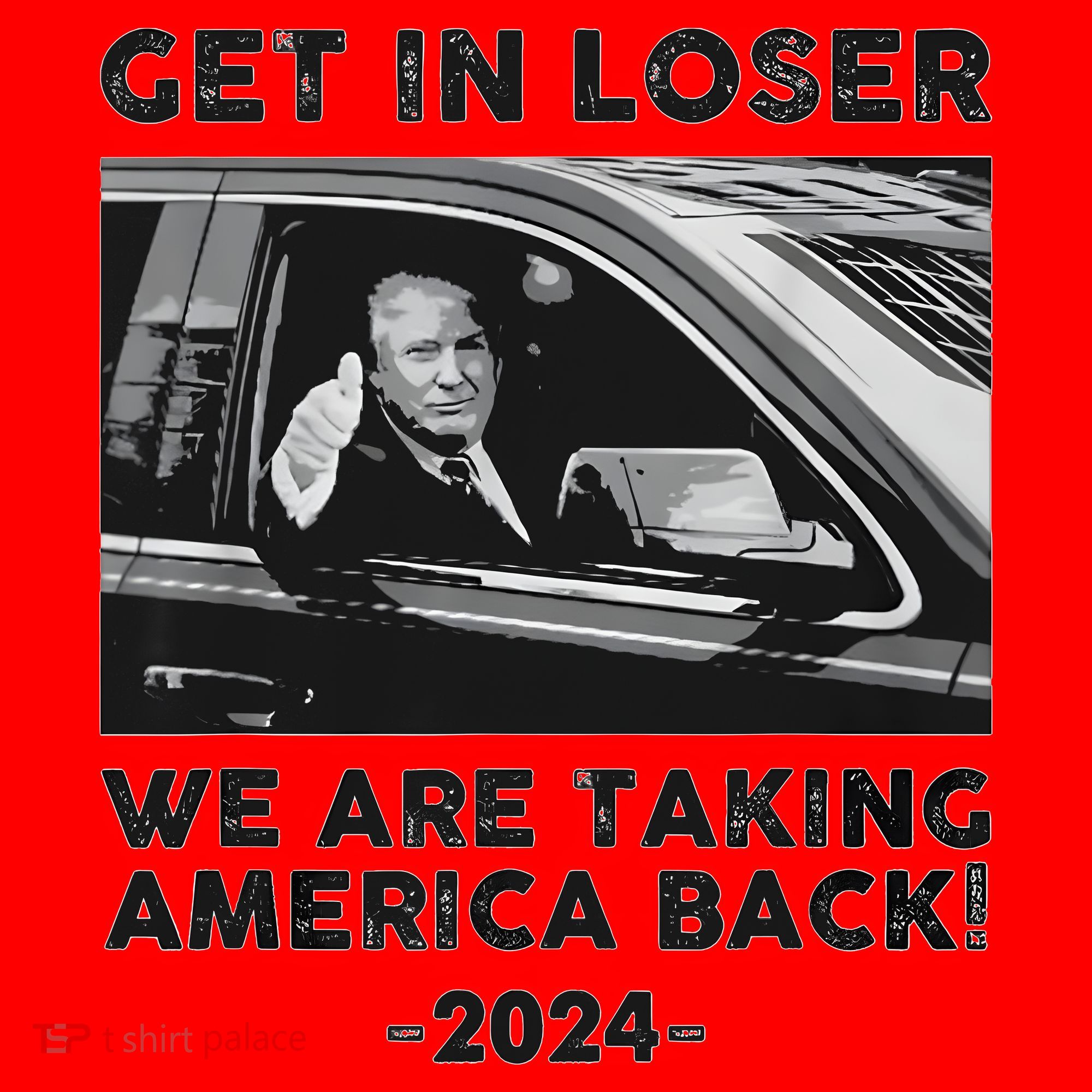 Get In Loser We Are Talking America Back Trump 2024 Santa Hat