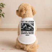 Get In Loser We Are Talking America Back Trump 2024 Doggie Tank thumb 2