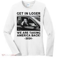 Get In Loser We Are Talking America Back Trump 2024 Women's Long Sleeve Shirt thumb 0