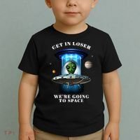 Get In Loser Funny Alien Going To Space Toddler T-Shirt thumb 2