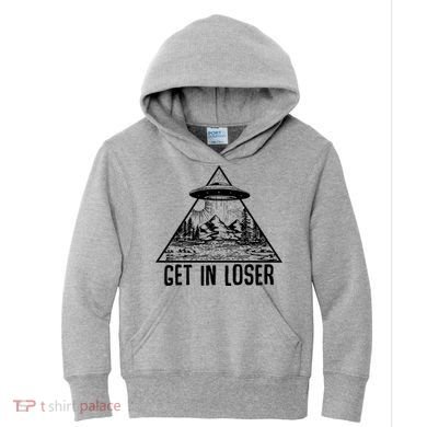Get In Loser Alien Kids Hoodie