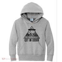 Get In Loser Alien Kids Hoodie thumb 0