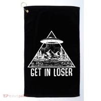 Get In Loser Alien Golf Towel thumb 0