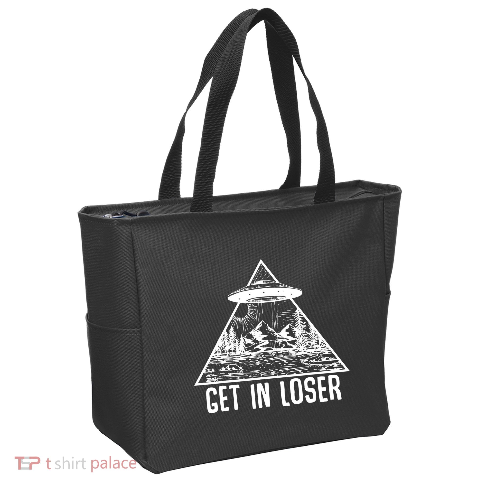 Get In Loser Alien Tote Bag