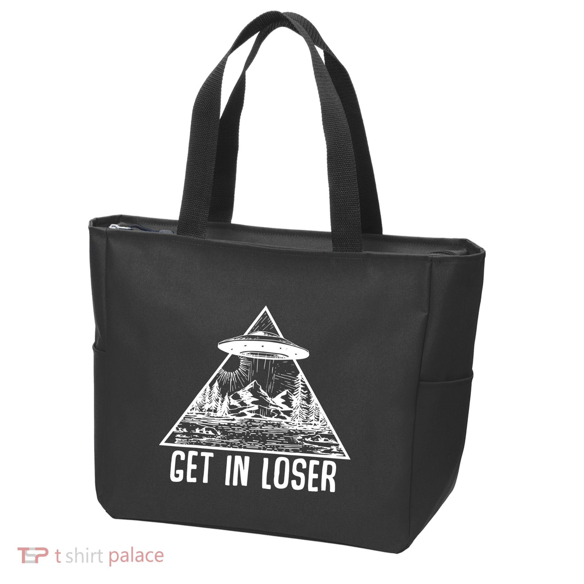 Get In Loser Alien Tote Bag