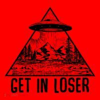 Get In Loser Alien Santa Hat thumb 1